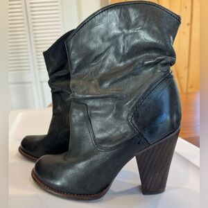 MIA Limited Edition womens Navy boots shoe,leather WCB B4009